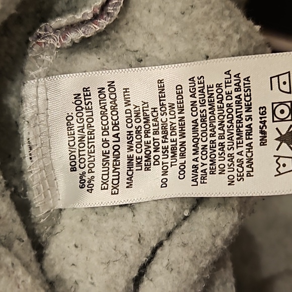 Calvin Klein Women's Hoodie Gray and Pink Floral Sweatshirt - Size Small - Picture 5 of 6